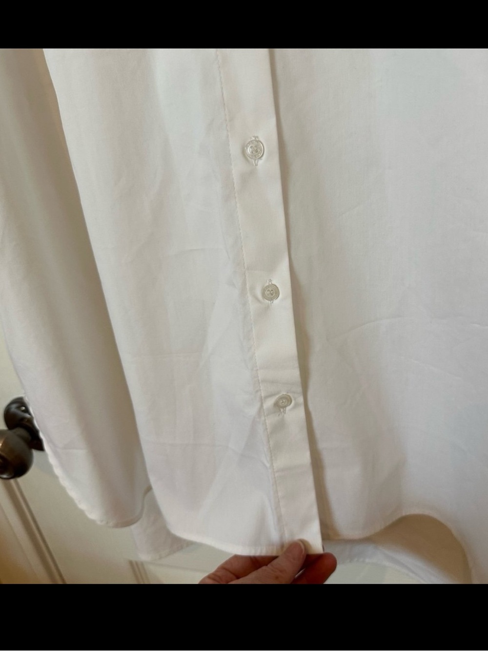 CALVIN KLEIN size 1X White Oversized Button-Up Quarter Sleeve Blouse NEW $89 - Picture 8 of 13